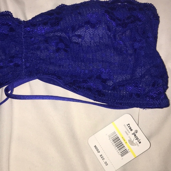 NWT Free People Bralette M Deep Cobalt MSRP $20 - Picture 5 of 6